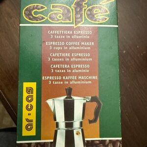 Espresso Coffee Maker with Black and Silver Design